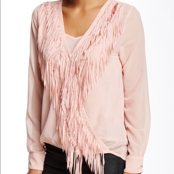 Yoana Baraschi Tops - Yoana Baraschi Grand Illusion Wrap Blouse in Pink